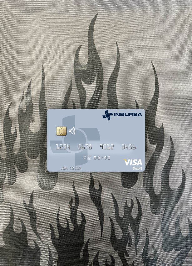 Download Mexico Grupo Financiero Inbursa visa debit card photolook front Photoshop template